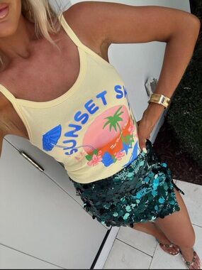 These Three Sunset Tank in Yellow